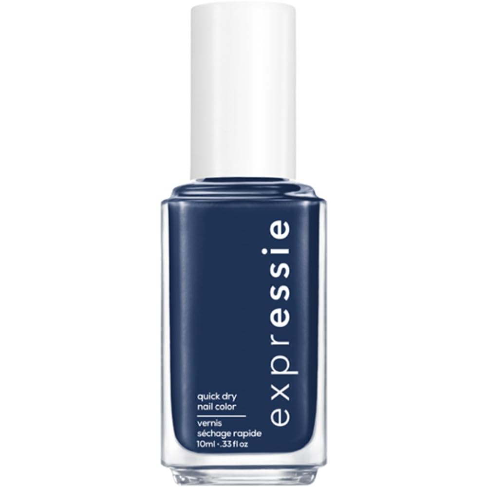 Essie expressie, Quick-Dry Nail Polish, 8-Free Vegan, Navy Blue, Left On Shred, 0.33 fl oz