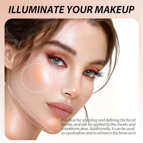 Highlighter Makeup Palette - 3D Shimmer Glow Powder for Face & Body