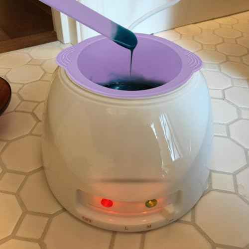 Silicone Wax Bowl and Liner Set for Hair Removal, Non-Stick Wax Pot with Spatula Sticks(purple)