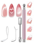 Modelones 5-Piece Cat Eye Nail Magnet Tool Set for Gel Polish Effects