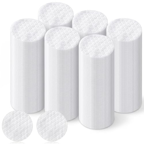 2000 Cotton Rounds 2.28" Pearl Embossed Makeup Remover Pads