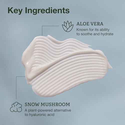 Botanics Lightweight & Hydrating Face Moisturizer for Women & Men - Gel Facial Moisturizer for Dry Skin - Enriched with Snow Mushroom & Aloe Vera - Vegan & Cruelty-Free 48-Hour Hydration (1.69 Fl Oz)