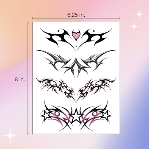 Y2K Tramp Stamp Temporary Tattoos | Waterproof Fake Tats
