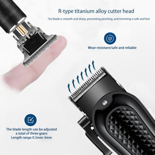 Cordless Hair Clipper Kit for Men with LCD Display & 8 Combs