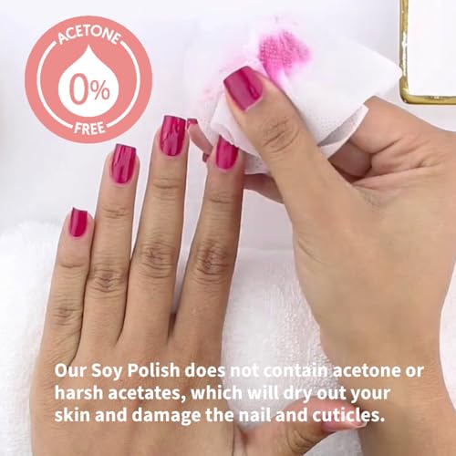 ella+mila Soy Nail Polish Remover - Non-Acetone, Unscented, 4 fl oz