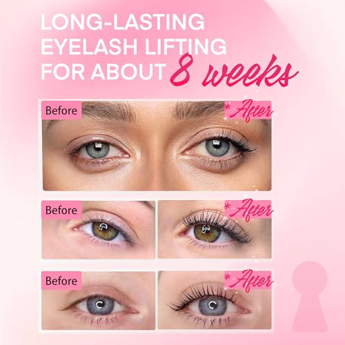 Lash Lift kit at Home Salon: Professional Eyelash Perm Kit for Beginner - Eyelash Eyebrow Curling Set Glue Upgraded Version