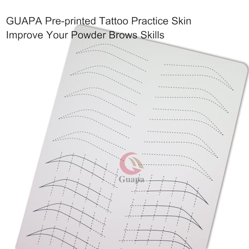 3-Piece Silicone Microblading Practice Skin Set with Pre-Printed Brow Designs