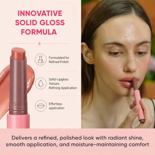RUBY VIBE CO Glass Theory Lip Gloss - Coral Orange, 2g