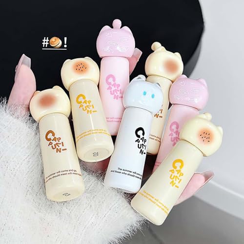 4-Pack Cute Cat Jelly Lip Gloss - Korean Lip Tint, Long Lasting