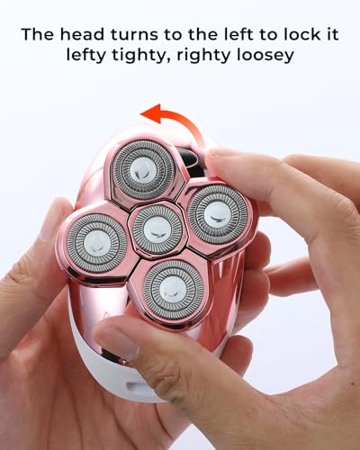 Pink 5-in-1 Rechargeable Waterproof Women's Electric Shaver & Trimmer