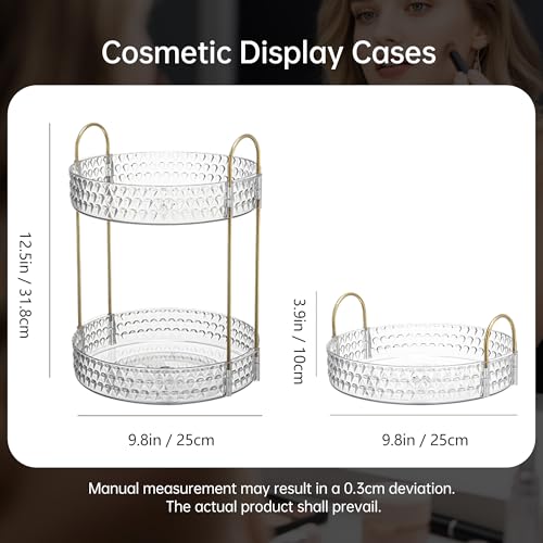 Slim 2-Tier Acrylic Cosmetic Organizer for Small Spaces