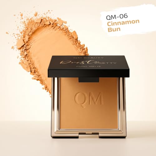 HOUSE OF QUE MAY Dust Me Pretty Powder Cinnamon Bun Compact Matte Setting Powder for All Skin Types