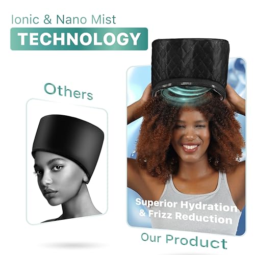 Granteva 65W Hair Steamer Cap - 50+ Heat Settings for Deep Conditioning