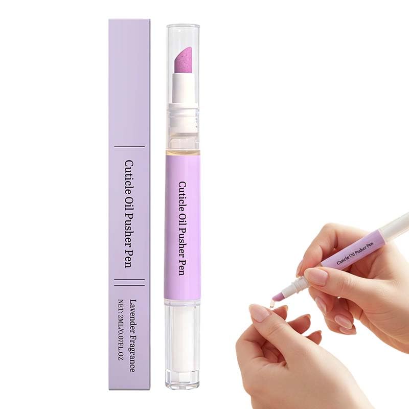 2-in-1 Cuticle Pusher & Oil Pen for Nail Care - Lavender Infused