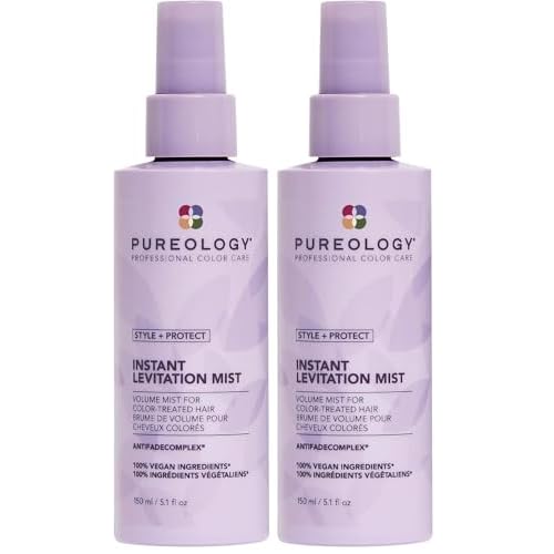 Pureology Style + Protect Instant Levitation Mist For Fine,Color-Treated Hair - Volumizes Without Weighing Down,Sulfate-Free & Vegan,(Pack of 2)