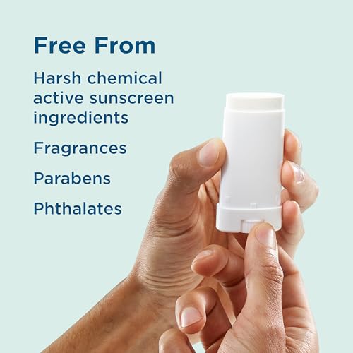 Blue Lizard SPF 50 Mineral Sunscreen Stick for Sensitive Skin, Water-Resistant, Fragrance-Free, 0.5 Oz
