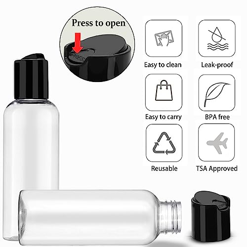 DNSEN 5 Pack 3.4 oz TSA Approved Travel Bottles Leakproof