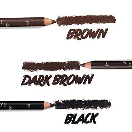 Dark Brown Eyebrow Pencils Set (12-Piece) | Waterproof