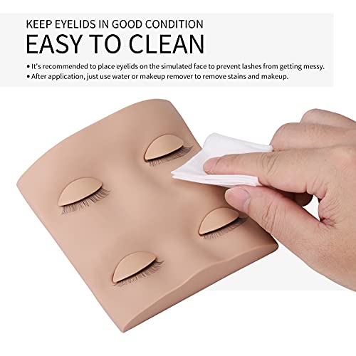 Lash Mannequin Head with 2 Pairs Silicone Eyelids