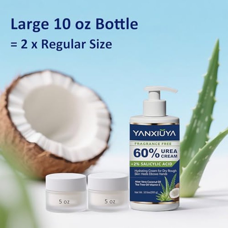 60% Urea Cream for Cracked Heels & Dry Feet, 10.5 oz