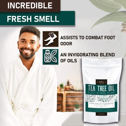 Tea Tree Oil Foot Soak with Epsom Salts & Lavender - 16 Oz