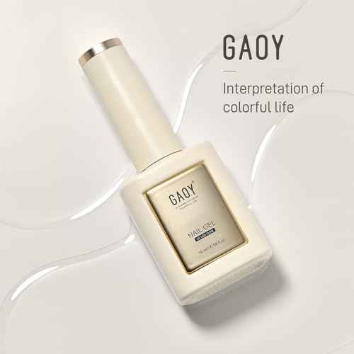 GAOY Clear Builder Base for Gel Nail Polish, 16ml Rubber Base Builder Gel, Nail Strengthener for Natural Nails, Soak Off Long Lasting UV Gel