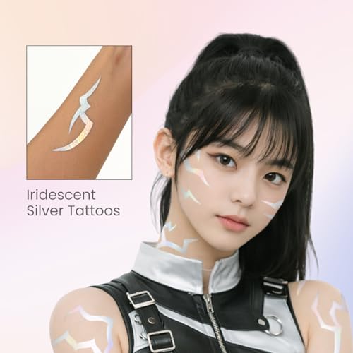 Iridescent Holographic Temporary Tattoos | 3 Sheets