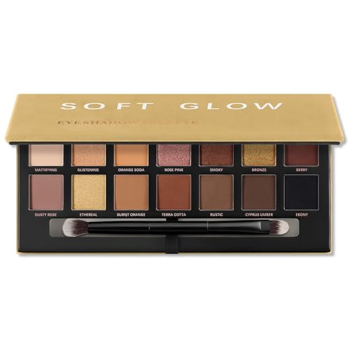 Erinde 14-Color Eyeshadow Palette with Brush – Matte & Shimmer