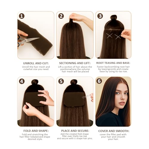 Gold Hair Bun Maker Set - Volume Inserts & Styling Tools