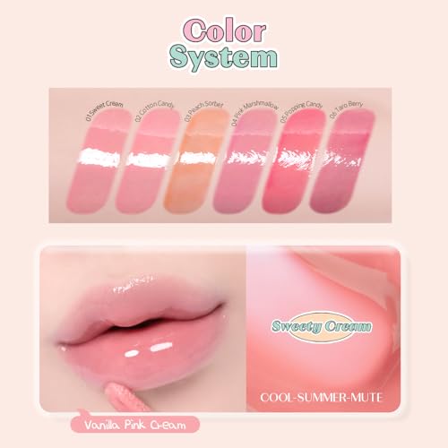 ETUDE Over Glowy Lip Gloss #1 Sweety Cream - Non-Sticky