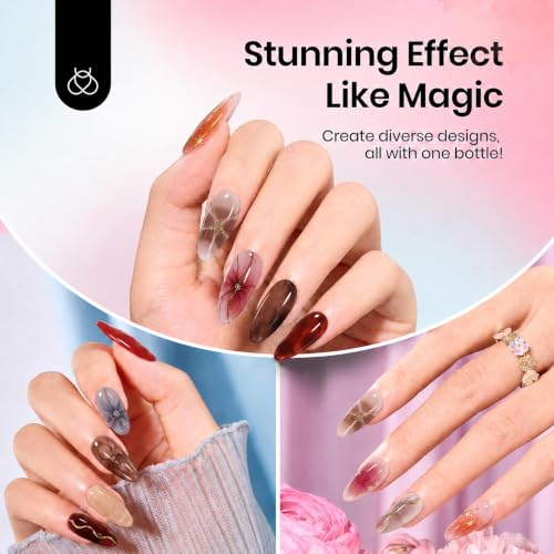 Beetles Blooming Gel Clear Nail Art Polish Aura 10ML UV LED