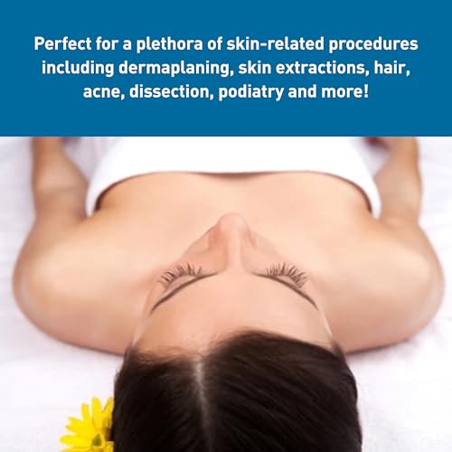 BodyMed Dermaplaning Blades #10R in Stainless Steel, 100 PCS - Disposable, Individually wrapped, Sterile Scalpel Blades for Estheticians, Facial Exfoliation, Hair Removal, Skin Care, Surgical &