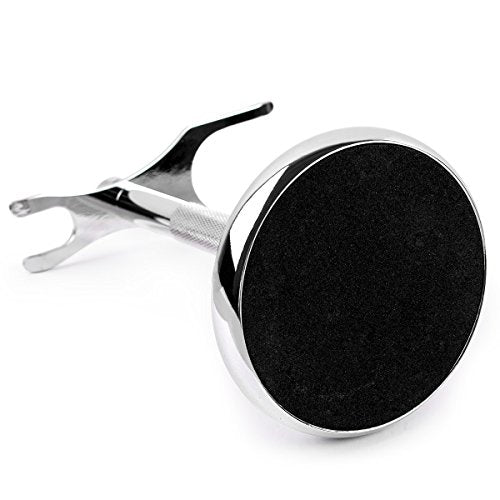QSHAVE Deluxe Chrome Razor and Brush Stand Holder, Prolong The Life of Your Shaving Brush, 2 Prongs