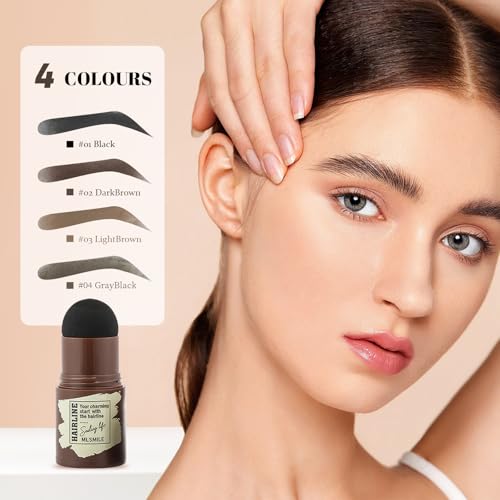 Eyebrow Stamp & Powder Kit with 10 Stencils - Dark Brown