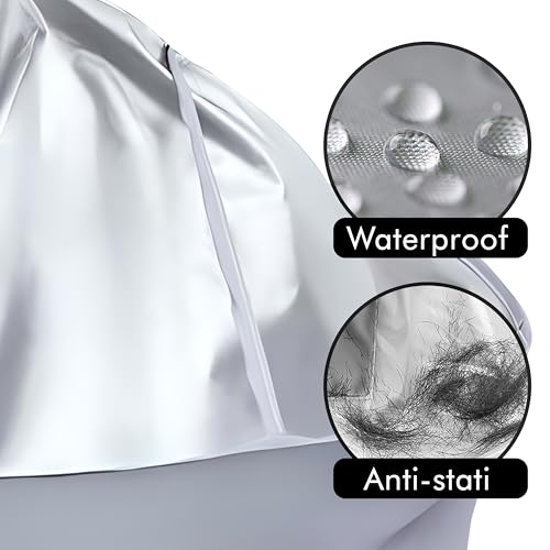 Professional Hair Cutting Cape with Comb - Waterproof Nylon Barber Apron