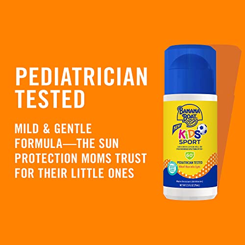 Banana Boat Kids Max Protect & Play Sunscreen Spray SPF 100, 6oz and Sport Sunscreen Roll On Lotion SPF 60, 2.5oz Bundle
