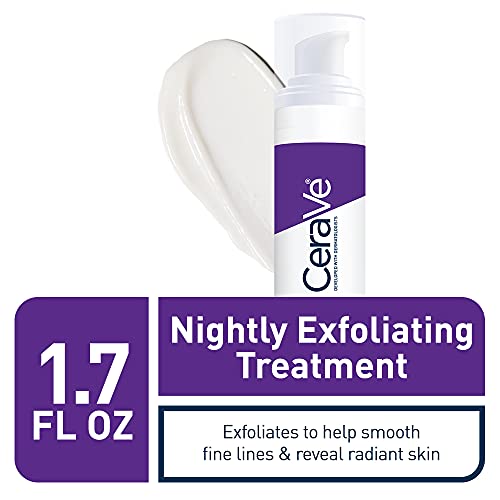 CeraVe Nightly Exfoliating Treatment Serum, 5% Glycolic & Lactic Acid, 1.7 Oz