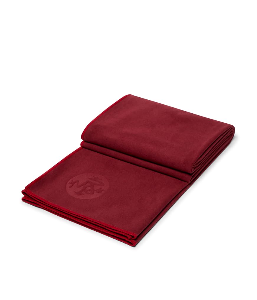 Manduka eQua Yoga Mat Towel - Quick Drying Microfiber, Lightweight, Easy for Travel, Use in Hot Yoga, Vinyasa and Power, 72 Inch (182cm), Verve