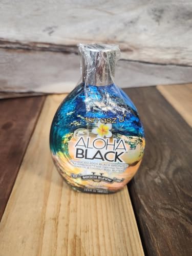 Tan Asz U Aloha Black 200X Advanced Black Bronzer Tanning Lotion, 13.5 oz