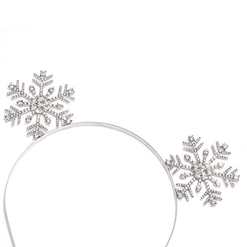 Christmas Headbands Xmas Rhinestone Snowflake Hairbands Crystal MERRY XMAS Crown Hair Hoop Reindeer Antlers Headpiece