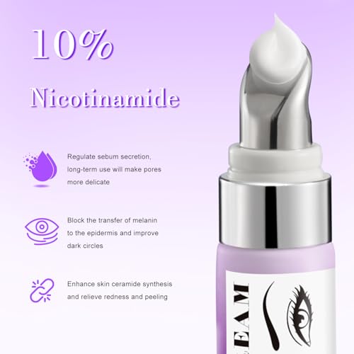 Eye Cream, Under Eye Cream Anti Aging for Dark Circles and Puffiness, 5% Niacinamide Cream for Wrinkles & Fine Line Reduction, -3¡Æ Ice Massage Head Treatment