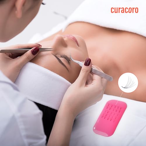 Curacoro Silicone Eyelash Extension Pads - Reusable Holder (Pack of 4)