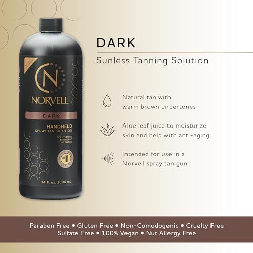 Norvell Premium Sunless Tanning Solution - Dark, 34 Fl Oz