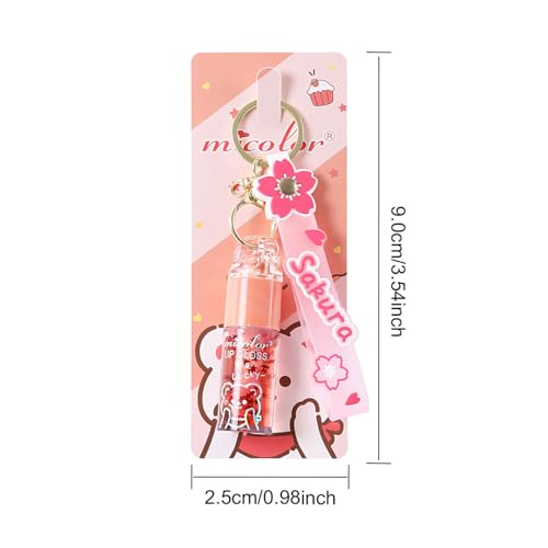 Baorder 3-Piece Hydrating Lip Gloss Set with Keychain