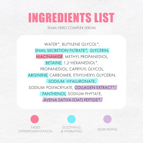 Snail Mucin 85% Face Serum 1.69 fl oz 50ml | Hydrating Skin Care Packed with Vegan Collagen & Peptide | Age-Defying Korean Face Moisturizer