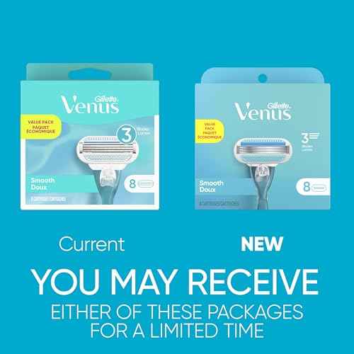 Gillette Venus Smooth Womens Razor Blade Refills, 8 Count, Lubracated to Protect the Skin from Irritation