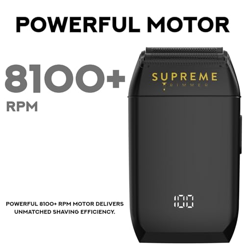 Supreme Trimmer Crunch STF602 ? Waterproof Double Foil Shaver for Men | 150 Min Runtime, Wet/Dry Cordless & Corded Electric Razor | Hypoallergenic Foils for Face, Head & Stubble