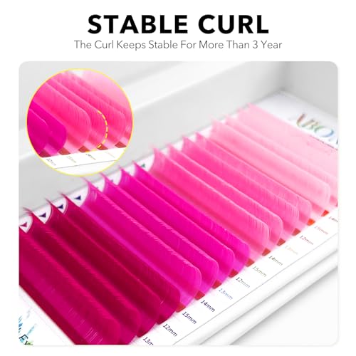 Colored Cashmere Lash Extensions 12-15mm C Curl 0.07