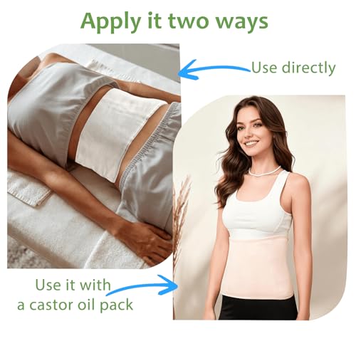 Organic Cotton Flannel for Castor Oil Packs - 2 Pack