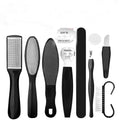 Callus Remover & Foot File Set - Metal Scraper for Dead Skin & Heels, Wet/Dry Black